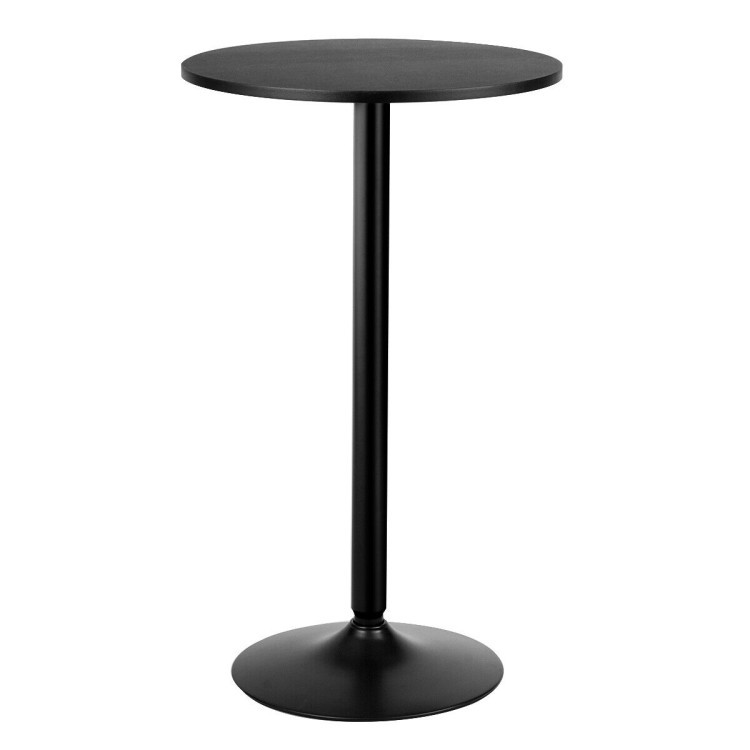 24 Inch Modern Style Round Cocktail Table with Metal Base and MDF TopCostway Gallery View 1 of 10
